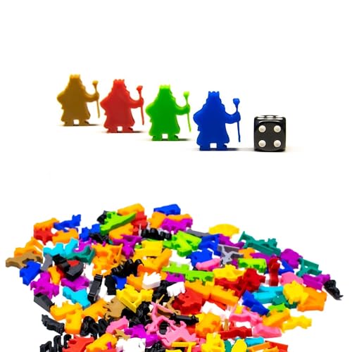 BoardGameSet 100 stücke König Meeple Figuren zur Verbesserung und Ersetzung von Brettspielstücken, orange von BoardGameSet