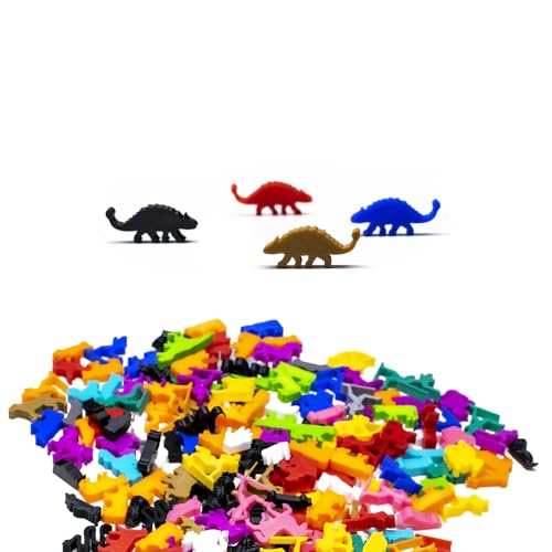 BoardGameSet 100 stücke Meeple Ankylosaurus Dino Figuren | Holz Meeple & Brettspiel Erweiterung, Haut von BoardGameSet