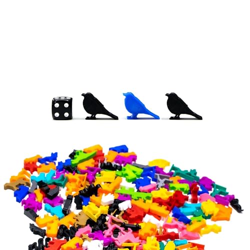 BoardGameSet 100 stücke Meeple Bird Figuren | Brettspielfiguren Zubehör Meeples, hellblau von BoardGameSet