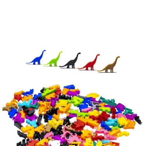 BoardGameSet 100 stücke Meeple Brontosaurus Dino Figuren - Upgrade oder Ersatz für Brettspiel Teile, braun von BoardGameSet