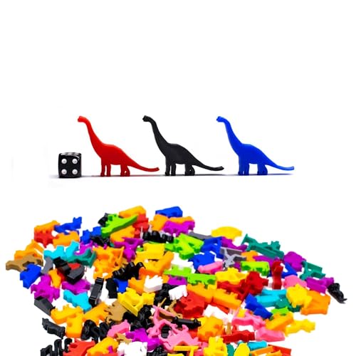 BoardGameSet 100 stücke Meeple Brontosaurus Dino Figuren - Upgrade oder Ersatz für Brettspiel Teile, lila von BoardGameSet