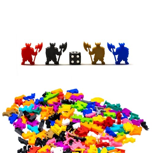 BoardGameSet 100 stücke Meeple Dwarf Guardian Figuren | Brettspielfiguren Zubehör Meeples, grün von BoardGameSet