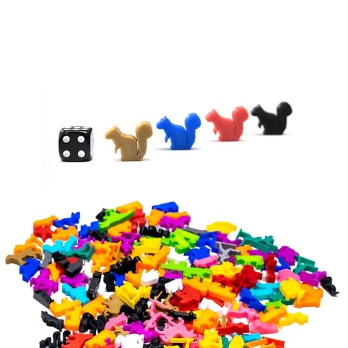 BoardGameSet 100 stücke Meeple Eichhörnchen Figuren | Board Game Pieces Zubehör Meeples, orange von BoardGameSet