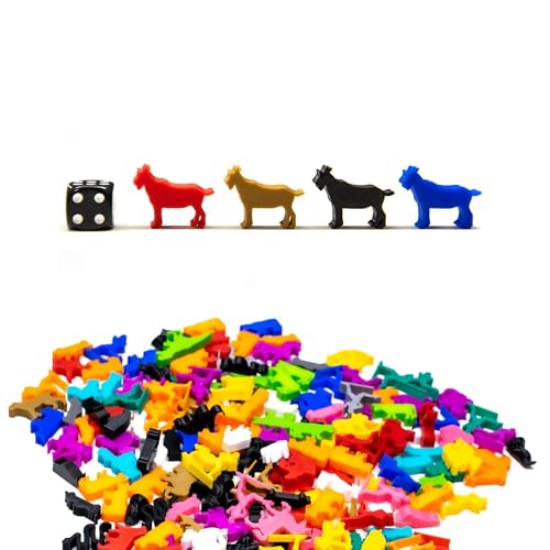 BoardGameSet 100 stücke Meeple Goat Figuren | Board Game Pieces Zubehör Meeples, schwarz von BoardGameSet