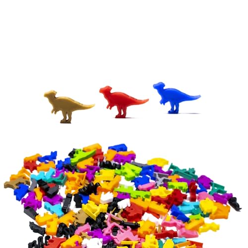 BoardGameSet 100 stücke Meeple Pachy Dino-Figuren | Spiel Figuren & Erweiterung, Haut von BoardGameSet