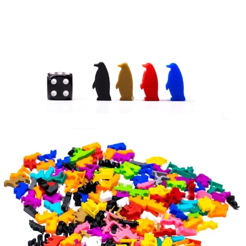 BoardGameSet 100 stücke Meeple Pinguin Figuren für den Austausch oder die Ersetzung von Brettspielfiguren, schwarz von BoardGameSet