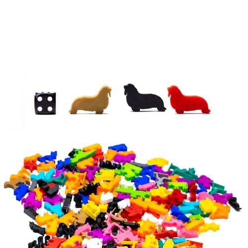 BoardGameSet 100 stücke Modernes Brettspiel Ersatz Walross Figuren - Meeple Set für Spielstein Upgrades, schwarz von BoardGameSet