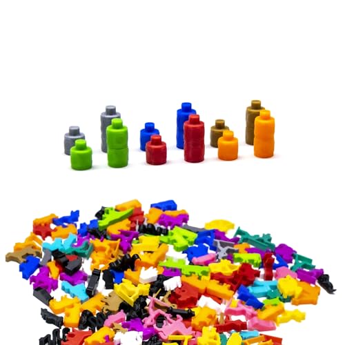 BoardGameSet 100 stücke Stapelbare Marker | Brettspiel Figuren und Miniaturen Meeples für Tabletop RPGs Brettspiel Zubehör DND Ersatzspielsteine, orange von BoardGameSet