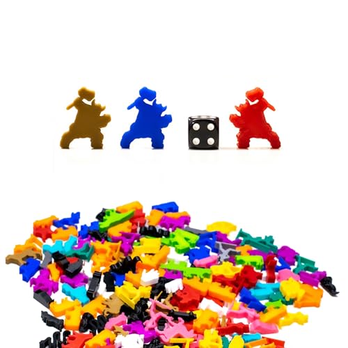 BoardGameSet 100 stücke Tischspiele Upgrade Meeple Zwerg Krieger Figuren Ersatzteile für Brettspiele, rosa von BoardGameSet