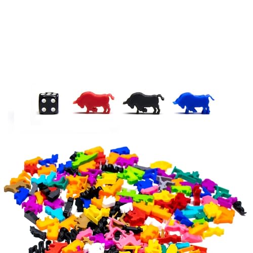 BoardGameSet 25 stücke Erweiterungsset Meeple Stier Figuren zur Aufwertung oder Ersatz für Brettspielfiguren, rosa von BoardGameSet