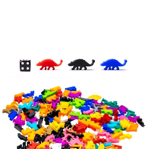 BoardGameSet 25 stücke Meeple Ankylosaurus Dino Figuren | Spielsteine und Brettspiel Miniaturen für Brettspiel Zubehör Tabletop RPGs DND, zufällig von BoardGameSet