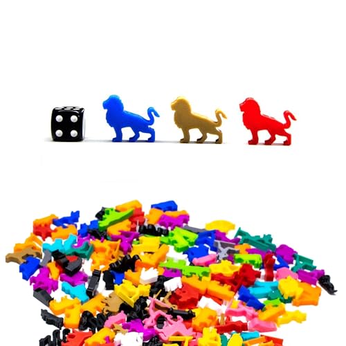 BoardGameSet 25 stücke Meeple Lion Figuren | Board Game Pieces Zubehör Meeples, blau von BoardGameSet