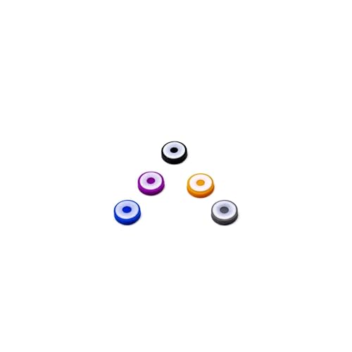 BoardGameSet | 5 Stück Kreis-Punkt-Rad-Zähler-Token-Scheiben, einseitig | Brettspielstücke, Gelb von BoardGameSet