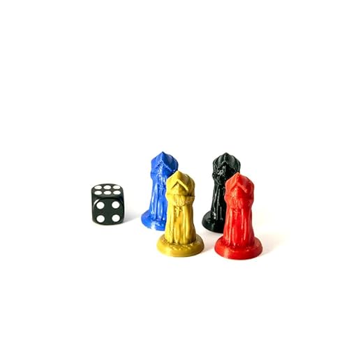 BoardGameSet | 5 Stück Priester-Mönch-Figuren | Brettspiel-DND-Zubehörteile, Grau von BoardGameSet