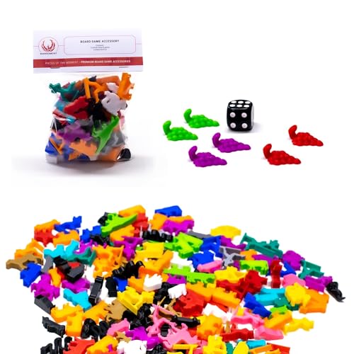 BoardGameSet | 5 Stück Trauben-Miniatur-Token | Brettspielteile Meeples, Dunkelgrün von BoardGameSet