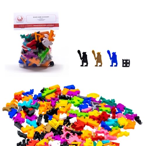 BoardGameSet | 5 Stück Trollfiguren | Brettspielteile Meeples, Pink von BoardGameSet