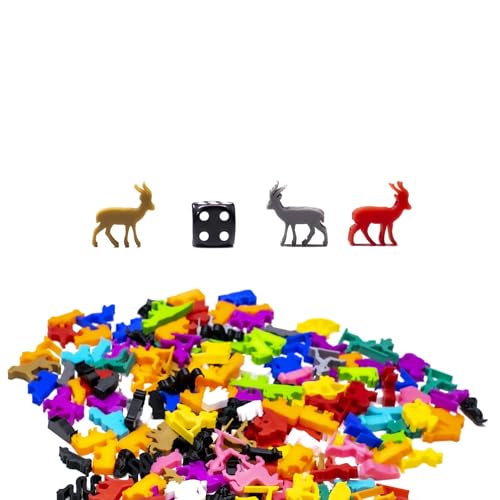 BoardGameSet 50 stücke Meeple Gazelle Figuren | Miniaturen für Brettspiele, schwarz von BoardGameSet