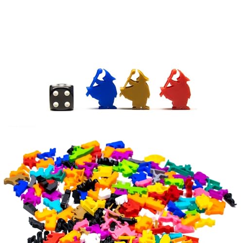 BoardGameSet 50 stücke Meeple Mage Wizard Figuren | Brettspielfiguren Zubehör Meeples, weiß von BoardGameSet