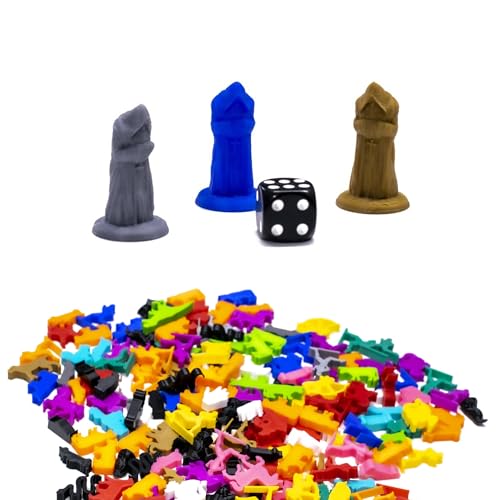 BoardGameSet 50 stücke Priester Mönch Figuren | Brettspiel Figuren und Miniaturen Meeples für Tabletop RPGs Brettspiel Zubehör DND Ersatzspielsteine, braun von BoardGameSet