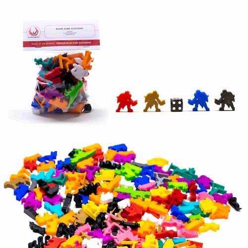 BoardGameSet | 5PCS Ork-Kämpferfiguren | Brettspielteile Meeples, Blau von BoardGameSet