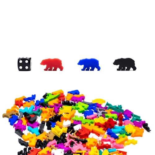 BoardGameSet 100 stücke Meeple Bear Figuren | Board Game Pieces Zubehör Meeples, rosa von BoardGameSet