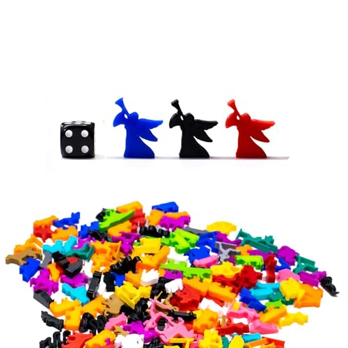 BoardGameSet 10 stücke Meeple Engel Figuren | Miniatur Meeples und Spielsteine für Brettspiele Brettspiel Zubehör Tabletop RPGs DND, weiß von BoardGameSet