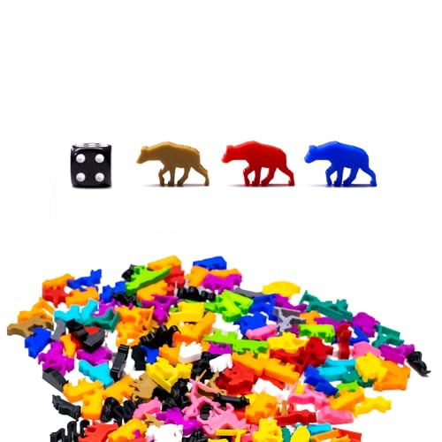 BoardGameSet 10 stücke Meeple Hyena Figuren | Board Game Pieces Zubehör Meeples, zufällig von BoardGameSet