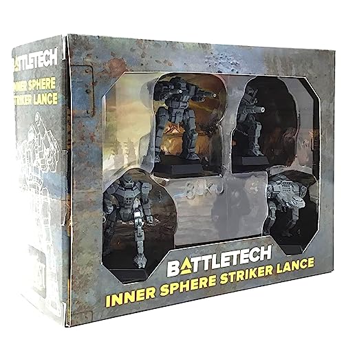 Boardgame Catalyst Game Labs - BattleTech Inner Sphere Striker Lance - Miniature Game -English Version, Grau von Catalyst Game Labs