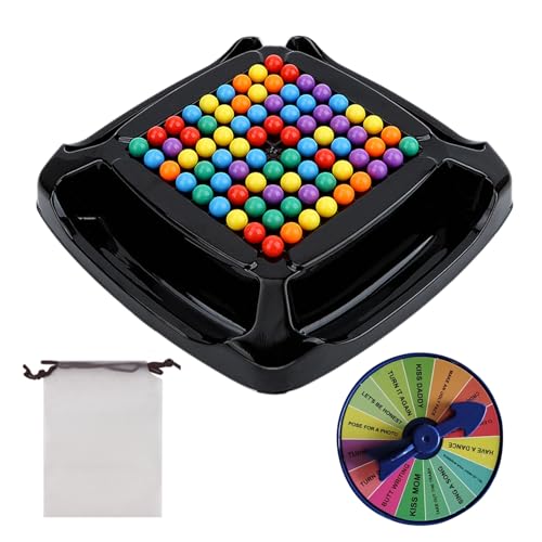 Intellectual Schachbrett-Dual Duel-Rainbow Ball Elimination Schachbrett Brettspiel-Pädagogisches Rainbow Bead Matching Game (20 × 20 cm) von Boatwo