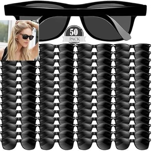 50 Stück Schwarze Party Sonnenbrille, Neon Sonnenbrille Vintage Sonnenbrillen Set Retro Lustige Party Brille für Strand Hochzeit Partypool Partyzubehör Geburtstagsparty Zubehör für Frauen Männer 50 Stück Schwarze Party Sonnenbrille, Neon Sonnenbrille Vintage Sonnenbrillen Set Retro Lustige Party Brille für Strand Hochzeit Partypool Partyzubehör Geburtstagsparty Zubehör für Frauen Männer von Boboeitody