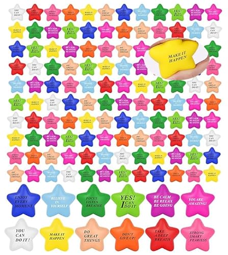84 Stück Motivierende Anti Stress bälle , 5.5cm Sternform Antistressball für Kinder Erwachsene Lustige Quetschball Squeeze Bälle Spielzeugball zur Linderung von Angst und Wut als Geschenk Mitgebsel 84 Stück Motivierende Anti Stress bälle , 5.5cm Sternform Antistressball für Kinder Erwachsene Lustige Quetschball Squeeze Bälle Spielzeugball zur Linderung von Angst und Wut als Geschenk Mitgebsel von Boboeitody