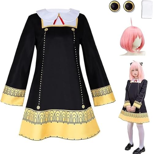 Bocguy Anya Cosplay Kostüm für Damen Mädchen, Anime Cosplay Outfits, Halloween Karneval Fasching Party von Bocguy