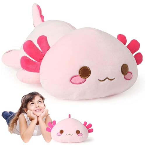 Bocguy Axolotl Kuscheltier Stofftier, 33CM Axolotl Plüschtier, Nette Axolotl Plush, Wurfkissen, Weich Axolotl Kuscheltier für Jungen und Mädchen Geschenk von Bocguy