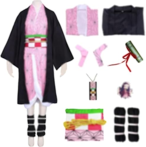 Bocguy Cosplay Anime Cosplay Kostüm Cosplay Pink Kimono Outfit Halloween Carnival Cosplay Outfit (2XL) von Bocguy