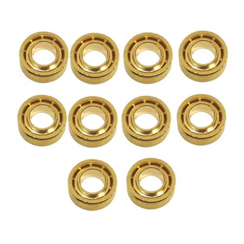 Boddceto 10 Stück Yoyo-Lager R188 Lager Professionelles Extra Langes, Leises YOYO-Lager YoYo-Ersatzlagerteile Gold von Boddceto