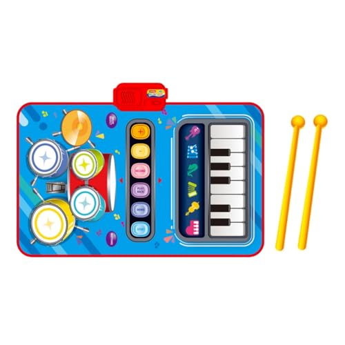 Boddceto Blaue 2-In-1-Multifunktions-Elektronik-Musikdecke für Kinder Zur Förderung des Musikinteresses von Boddceto