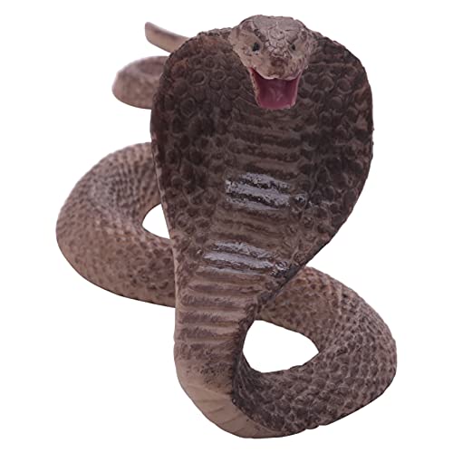 Boddceto Simulation Reptilienmodell für Cobra Snake Amphibious Spectacles Kingsnake Modell Ordentlich Spielzeug Ornamente von Boddceto