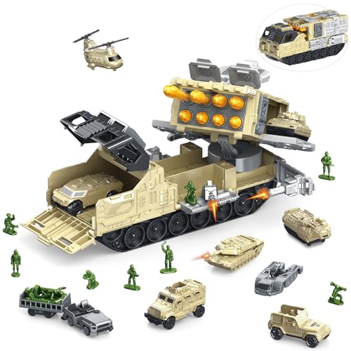 Boderam Militär Spielzeug Tank Playset mit Kampffahrzeugen, Panzer, Hubschrauber, Armee Männer Soldaten, Armee Tank Auto Spielzeug für Kleinkinder Kinder Jungen Mädchen 3 4 5 6 7 8 Jahre alt Boderam Militär Spielzeug Tank Playset mit Kampffahrzeugen, Panzer, Hubschrauber, Armee Männer Soldaten, Armee Tank Auto Spielzeug für Kleinkinder Kinder Jungen Mädchen 3 4 5 6 7 8 Jahre alt von Boderam