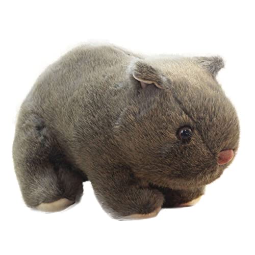 Bodhi2000 Plush Toys Soft Simulation Wombat Toy Lovely Vivid Expression Birthday Gift Stuffed Guinea Pig Animal Toy Girl Plushie Gifts for Boys Girls Children - Grey 18cm von Bodhi2000