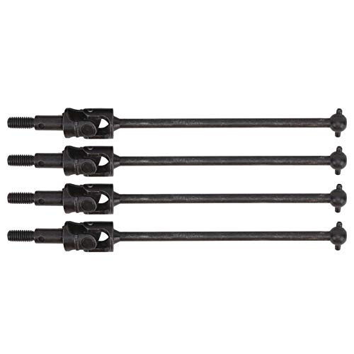 4 Stück Universal Stahl Antriebswelle Schwenk Welle für HSP 94111 1/10 RC Auto, Robustes Zubehör, CNC-bearbeitet, verbesserte Leistung (Black) von Bognajin