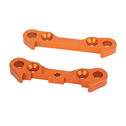 Bognajin 2 Stück orangefarbene Feste Blockplatten aus Aluminiumlegierung für den vorderen unteren Arm, Verbindungsplatten für ZD Racing 1/7 DBX07 EX 07 RC-Auto, leicht und einfach zu von Bognajin