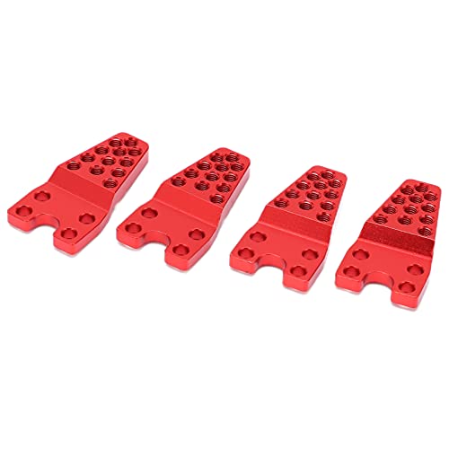 Bognajin 4 Stück Aluminiumlegierungshalterungen für 1/10 RC Crawler Upgrade-Teile, kompatibel mit SCX10, Einstellbarer Winkel und Höhe, leicht (Red) von Bognajin