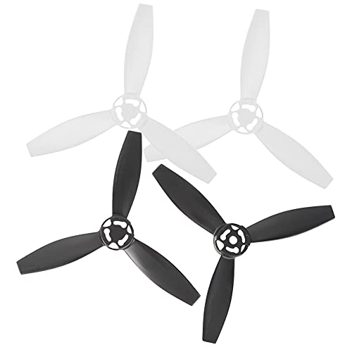 Bognajin 4PCS RC-Flugzeugpropeller, modifizierter Zubehörersatz, leichtes Kunststoffdesign, dreieckige aerodynamische Effizienz, passend für Bebop 2-Drohne, (2 Black 2 White) von Bognajin