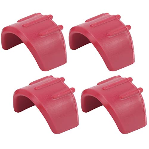 Bognajin 4PCS RC Stoßdämpfungsabdeckungen, verschleißfestes Dämpfungszubehör für 1/8 ferngesteuertes Auto, Leichter Kunststoff zur Verbesserung der Leistung (Red) von Bognajin