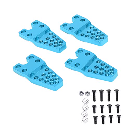 Bognajin 4pcs RC Mount Aluminum Alloy Accessories, Sturdy Sturdy Adjustment for 1/8 Simulation Climbing Car, Glossy Appearance, Easy Installation, Multiple Mounting Holes (Light Blue) von Bognajin