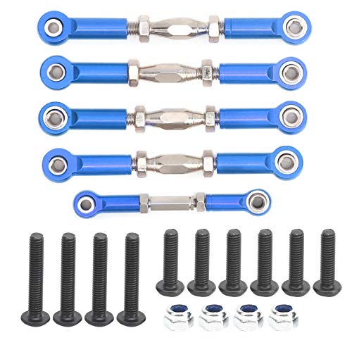 Bognajin 5-teiliges RC-Auto-Spurstangenset aus Aluminiumlegierung für ferngesteuertes REDCAT 1/10 XTE-Auto, Upgrade-Kit mit Installationszubehör, Leistung (Dark Blue) von Bognajin