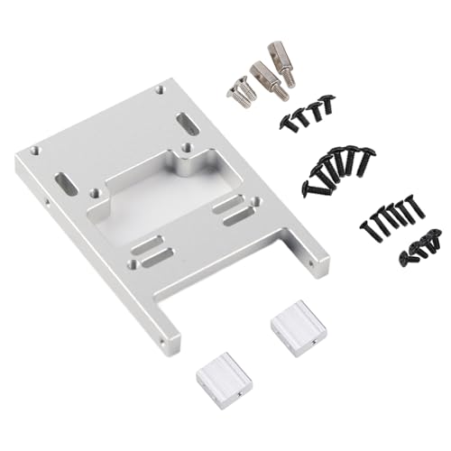 Bognajin Lenkungsmotorhalterung aus silbernem Metall, Zubehör mit Fester Basis für WPL B14/B24/B16/B36 1/16 RC-Auto, Upgrade-Teil mit CNC-Bearbeitung, beständig gegen Verformung von Bognajin