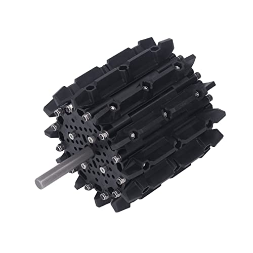 Bognajin RC Tank Crawler Wheel, POM -Material, 129,57 mm Durchmesser, 123,85 mm Reifenbreite, hoher Traktion RC -Reifen für Spielzeugroboter, Gittermusterlöcher von Bognajin