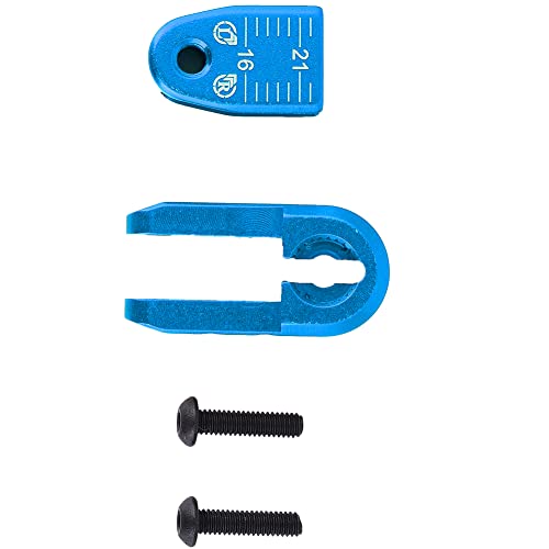 Bognajin Verstellbarer Servolenkarm aus Aluminiumlegierung mit 25 Zähnen, kompatibel mit 1/10 RC-Car-Modellen, eloxierte Farbe, verstellbare Länge 16–21 mm, Gute (Blue (N10306B)) von Bognajin