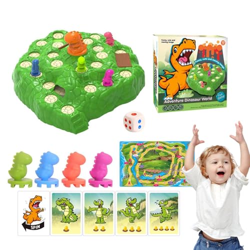 Bohany Dinosaurier-Fluchtspiel, glückliches Dinosaurier-Spiel | Lustiges interaktives Tisch-Brettspiel-Spielzeug | Aktivitätsspielzeug für die frühe Entwicklung für Osterkorbfüller, Kindergarten, von Bohany